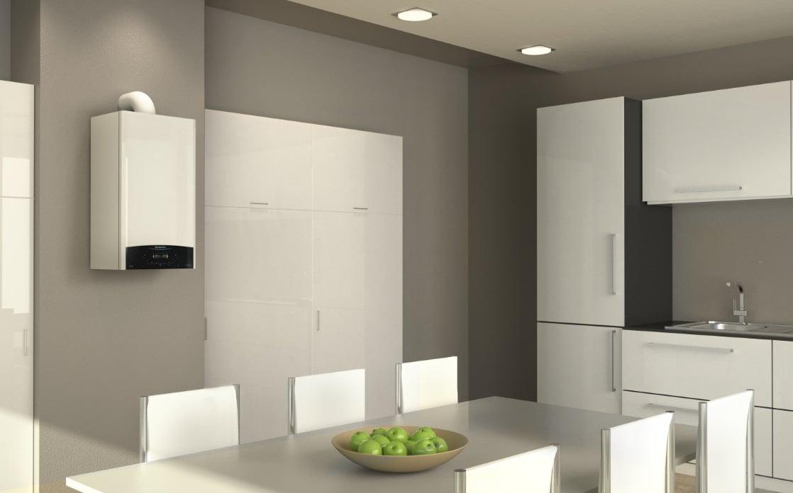 Gas boiler fitted in a modern home